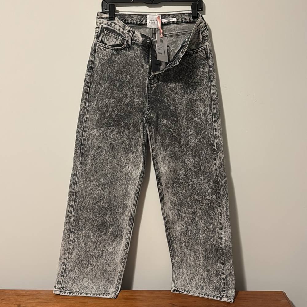 Hayley Menzies Boyfriend Jenas acid Wash Grey